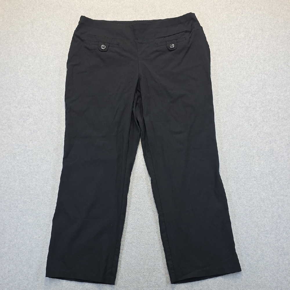 Style & Co Black Stretch Dress Pants Women’s XL Short Work Slacks